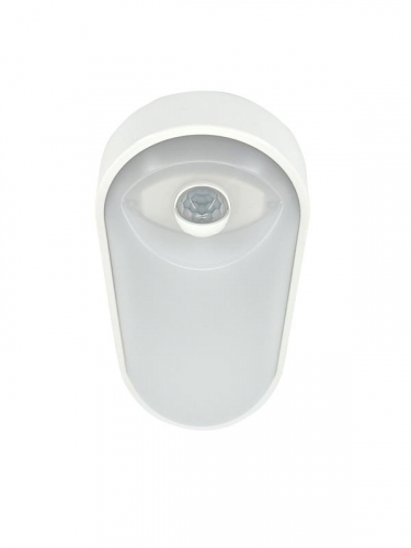 Светильник светодиодный WP 15 C 12W OP 840 W10L22 WH MDM 220х106х60мм 12Вт 4000К IP54 ЖКХ овал. пылевлагозащ. с датчиком движ. бел. Русский Свет 15071524500 фото 2