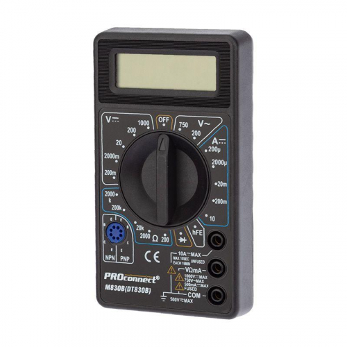 Мультиметр портативный M830B (DT830B) PROCONNECT 13-3011 фото 2