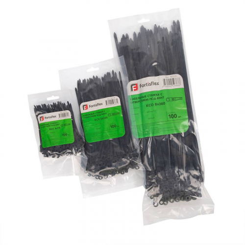 Хомут нейлоновый КСО 5х300 черн. (уп.100шт) Fortisflex 90335 фото 5