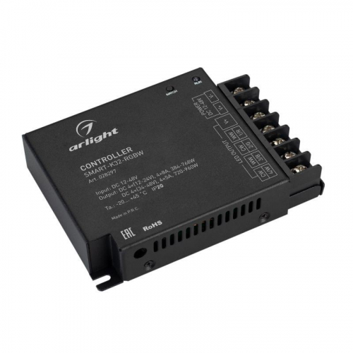 Контроллер SMART-K32-RGBW (12-48В 4х8А 2.4G) (IP20 металл) Arlight 028297 Контроллер SMART-K32-RGBW (12-48В 4х8А 2.4G) (IP20 металл) Arlight 028297