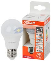 Лампа светодиодная LED Star 7Вт (замена 60Вт) грушевидная 6500К E27 600лм OSRAM 4058075695689