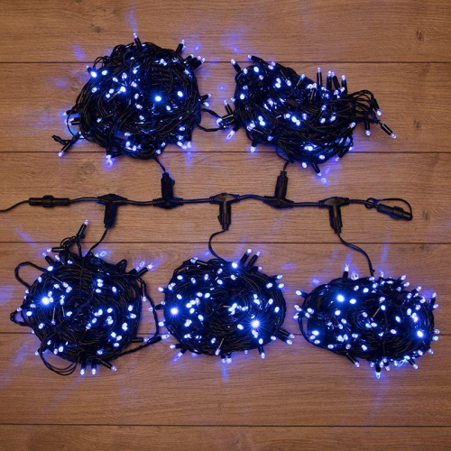 Гирлянда светодиодная "LED ClipLight" 5 нитей х20м 665LED син. 50Вт 24В IP65 эффект мерцания трансф. в компл. Neon-Night 323-603 Гирлянда светодиодная "LED ClipLight" 5 нитей х20м 665LED син. 50Вт 24В IP65 эффект мерцания трансф. в компл. Neon-Night 323-603