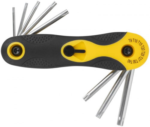 Ключ TORX T9-T40 складной CrV (уп.8шт) FIT 64016 Ключ TORX T9-T40 складной CrV (уп.8шт) FIT 64016