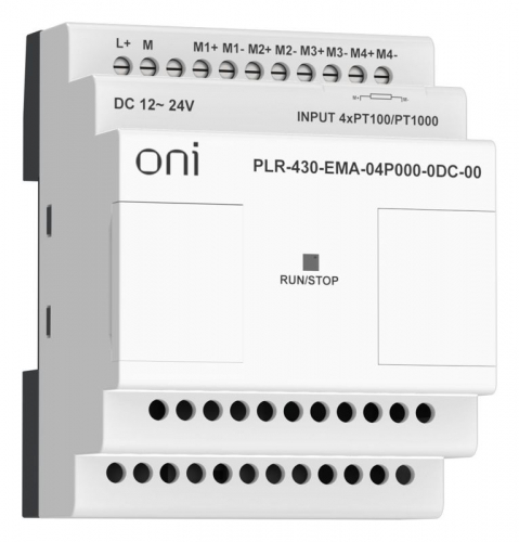 Модуль расширения входов выходов ПЛК 430 4 входа Pt100/Pt1000 24В DC ONI PLR-430-EMA-04P000-0DC-00
