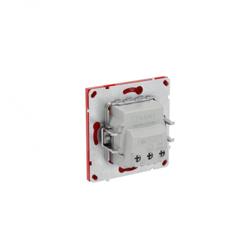 Розетка силовая KANT 2P+E защ. шторки красн. сатин DKC 7001003 фото 8