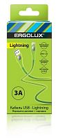 Кабель USB-Lightning ELX-CDC03-C05 3А 1.2м зарядка+передача данных коробка зел. Ergolux 15303