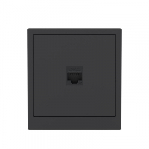 Розетка компьютерная 1-м KANT RJ45 кат.6A без шторки черн. уголь DKC 7012673 фото 6