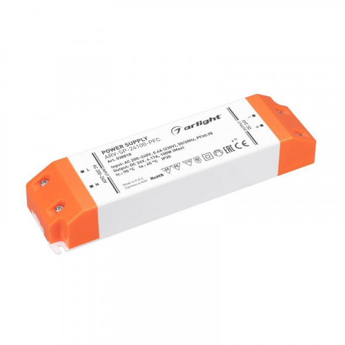 Блок питания ARV-SP-24100-PFC (24В 4.17А 100Вт) (IP20 пластик) Arlight 038818 Блок питания ARV-SP-24100-PFC (24В 4.17А 100Вт) (IP20 пластик) Arlight 038818