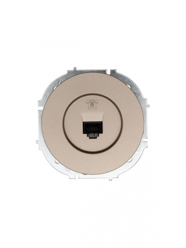 Розетка телефонная СП OSEN RJ11 евро механизм титан LEZARD 743-3788-137
