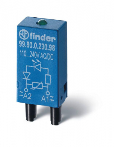 Модуль индикации LED 110...240В AC/DC зел. FINDER 9980023059