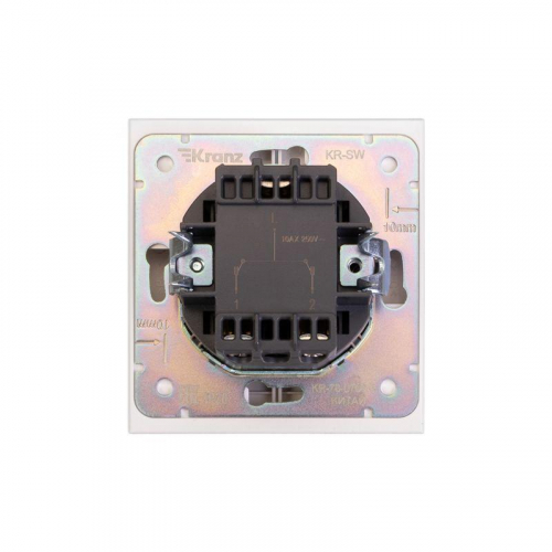 Выключатель 2-кл. СП STRONG MIELE 10А жемчуж. Kranz KR-78-0706-4 фото 3 Выключатель 2-кл. СП STRONG MIELE 10А жемчуж. Kranz KR-78-0706-4 фото 3