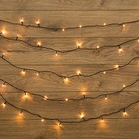 Гирлянда светодиодная "Твинкл Лайт" 10м 80LED тепл. бел. 5.7Вт 220-240В IP20 с контроллером 8 режимов провод ПВХ темн. зел. Neon-Night 303-046