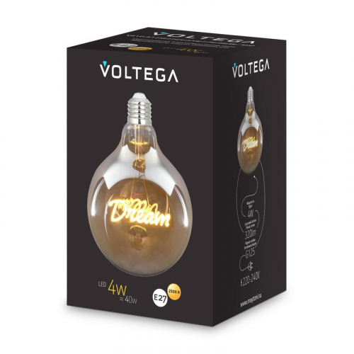 Лампа светодиодная Loft Led G125 4Вт 2500К E27 Voltega 8552 фото 6 Лампа светодиодная Loft Led G125 4Вт 2500К E27 Voltega 8552 фото 6
