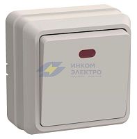 Выключатель 1-кл. ОП Октава 10А IP20 ВС20-1-1-ОКм с индикацией крем. IEK EVO11-K33-10-DC