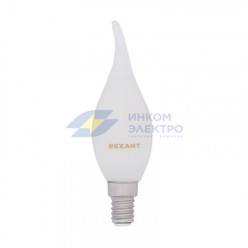 Лампа филаментная Свеча на ветру CN37 9.5Вт 915лм 2700К E14 матов. колба Rexant 604-113 фото 3