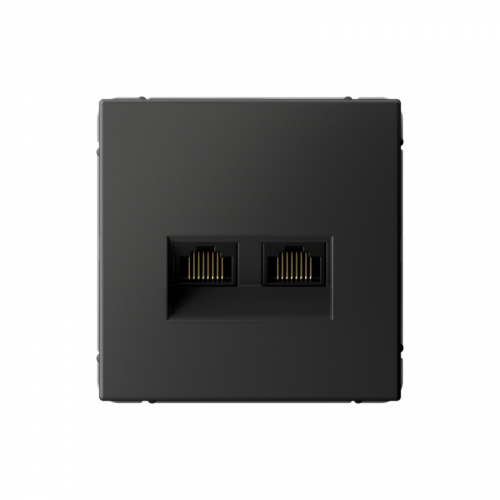 Розетка компьютерная 2-м ArtGallery RJ45 + RJ45 кат.5E механизм базальт SE GAL001485 Розетка компьютерная 2-м ArtGallery RJ45 + RJ45 кат.5E механизм базальт SE GAL001485