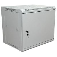 Шкаф телекоммуникационный настенный 19дюйм 6U 600х450х370мм (ШхГхВ) дверь металл стенка задняя боковые съемные стенки разборный сер. RAL7035 PRO Rexant 04-2210