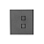 Розетка компьютерная 2-м СП STRONG RJ45 + RJ45 кат.6 IP20 графит Kranz KR-78-0725-6
