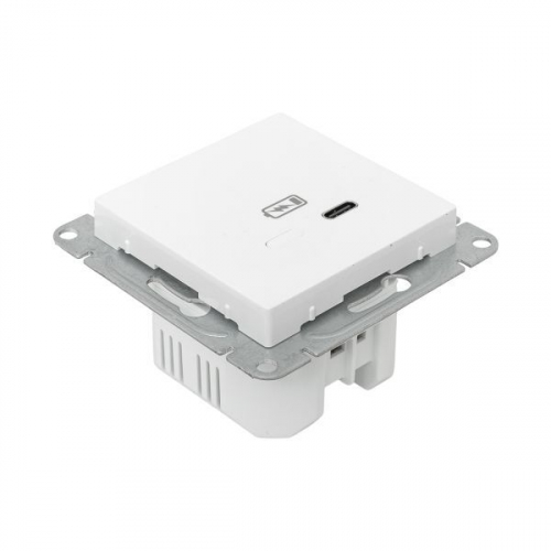 Розетка СП Эпика USB-С быстрая механизм бел. EKF UP1-SOW-USBCF фото 8