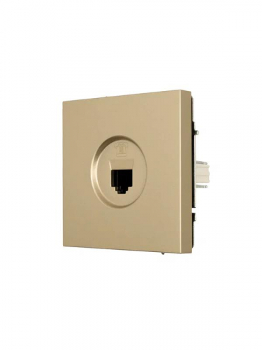 Розетка телефонная евро СП ZIMA IP20 зол. LEZARD 704-3688-137 фото 2