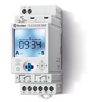 Реле времени цифровое недельное 16А 110…230В AC/DC 1CO NFC 35мм IP20 монтаж на рейку 35мм FINDER 126282300000