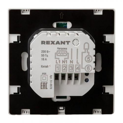 Терморегулятор цифровой сенсорный программируемый SmartWarm W с Wi-Fi бел. Rexant 51-0578 фото 2 Терморегулятор цифровой сенсорный программируемый SmartWarm W с Wi-Fi бел. Rexant 51-0578 фото 2