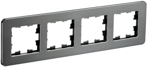Рамка 4-м BRITE РУ-4-1-Бр метал. титан RE IEK BR-M42-M-01-K48 Рамка 4-м BRITE РУ-4-1-Бр метал. титан RE IEK BR-M42-M-01-K48