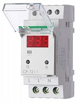 Реле напряжения CP-721-1 (CP-721-63A) (однофазное; цифровая индикация; напряжение питания 50-450В контакт 1NO 63А встроен. таймер регистрация аварий в памяти индикация текущего напряжения) (аналог УЗМ) F&F EA04.009.013