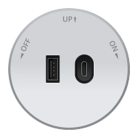 Розетка MultiTrack с 2-мя заряд. устройствами USB тип А+С 18Вт 5В/3А бел. SE MTK13003W