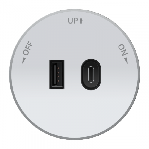Розетка MultiTrack с 2-мя заряд. устройствами USB тип А+С 18Вт 5В/3А бел. SE MTK13003W