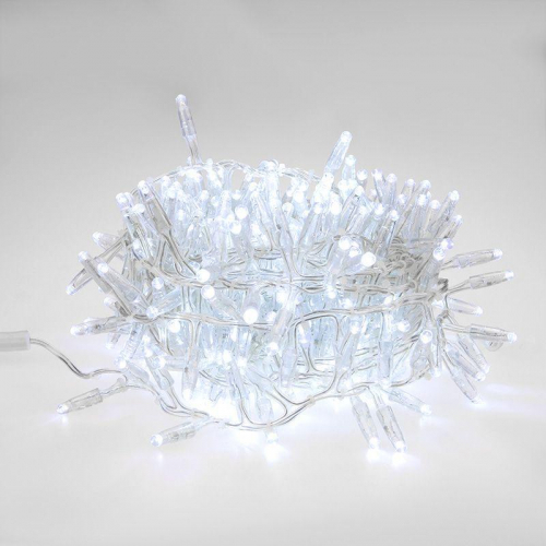 Гирлянда светодиодная "Кластер" 10м 200LED бел. 16Вт IP65 соединяемая провод ПВХ прозр. (нужен шнур питания 303-500-1) Neon-Night 303-635 фото 3