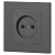 Розетка 1-м СП Accent 6-201-07 16А IP20 250В 2P графит Intro Б0063669