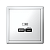 Розетка USB ArtGallery тип C 65Вт QC PD высокоскор. ЗУ механизм лотос SE GAL001327
