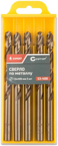 Сверло по металлу ЭКСПЕРТ/EXPERT 7.5х109мм (уп.5шт) Cutop 53-488 фото 3