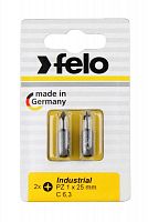 Бита крестовая Industrial PZ 3х25 (блист.2шт) FELO 02103036