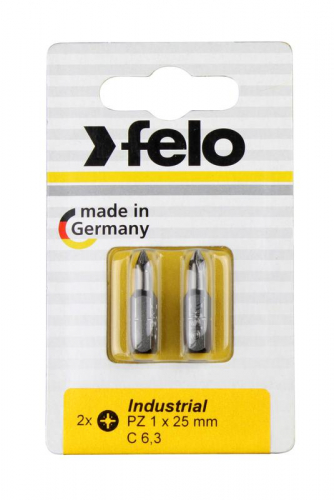 Бита крестовая Industrial PZ 3х25 (блист.2шт) FELO 02103036