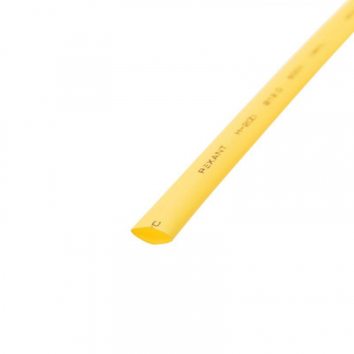 Трубка термоусадочная ТУТ нг 12.0/6.0 желт. 1м REXANT 21-2002