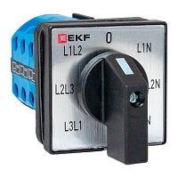 Переключатель кулачковый ПК-1-64 10А для вольтметра IP65 EKF pk-1-64-10-65
