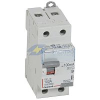 Выключатель дифференциального тока (УЗО) 2п 100А 100мА тип ACS DX3 Leg 411537