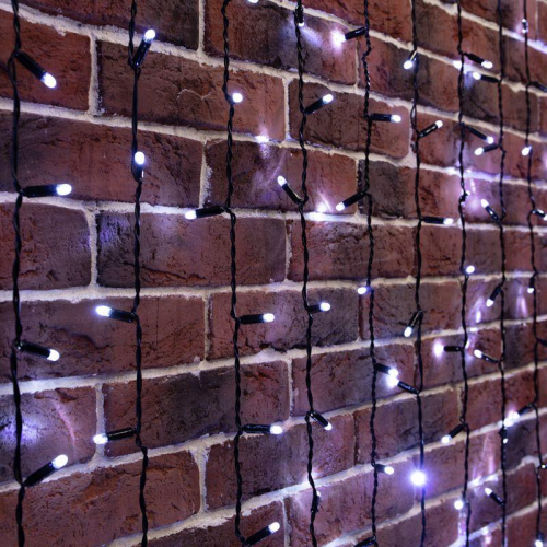 Гирлянда светодиодная "Светодиодный Дождь" 2х6м 768LED бел. 90Вт 230В IP65 постоян. свечение провод черн. (нужен шнур питания 303-500) Neon-Night 235-165 фото 3 Гирлянда светодиодная "Светодиодный Дождь" 2х6м 768LED бел. 90Вт 230В IP65 постоян. свечение провод черн. (нужен шнур питания 303-500) Neon-Night 235-165 фото 3