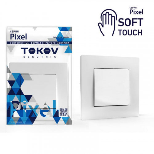 Выключатель 1-кл. СП Pixel 10А IP20 в сборе айс TOKOV ELECTRIC TKE-PX-V1F-C34 Выключатель 1-кл. СП Pixel 10А IP20 в сборе айс TOKOV ELECTRIC TKE-PX-V1F-C34