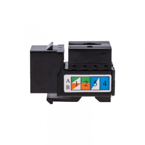 Модуль Keystone Jack RJ-45(8P8C) кат.6 UTP неэкранир. тип 90град. черн. PRO Rexant 02-0255 фото 3