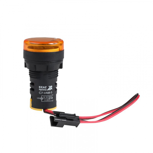 Индикатор тока и напряжения OptiSignal Compact D22 С7-VAM-5 желт. 50-500В AC/0-100А AD22VAM КЭАЗ 375700 Индикатор тока и напряжения OptiSignal Compact D22 С7-VAM-5 желт. 50-500В AC/0-100А AD22VAM КЭАЗ 375700