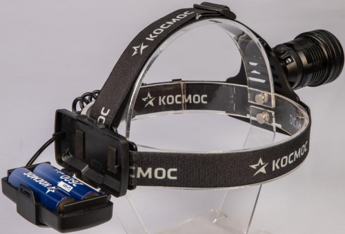 Фонарь налобный аккум. 10Вт P50 LED/Li-ion18650 2х1000мА.ч алюм. КОСМОС KOC855Lit фото 5