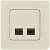 Розетка компьютерная 2-м Inspiria RJ45 кат.5E UTP сл. кость IEK 673836