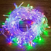 Гирлянда светодиодная "Твинкл Лайт" 15м 120LED мультиколор 6.9Вт IP20 провод ПВХ прозр. Neon-Night 303-199