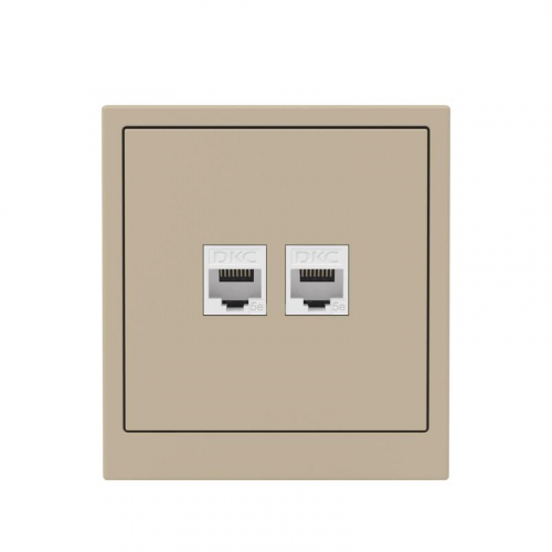 Розетка компьютерная 2-м KANT RJ45 кат.5E без шторки ванильн. марципан DKC 7015664 фото 6 Розетка компьютерная 2-м KANT RJ45 кат.5E без шторки ванильн. марципан DKC 7015664 фото 6