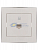 Розетка компьютерная 1-м СП Rain RJ45 с хром. боковой вставкой бел. LEZARD 703-0225-139