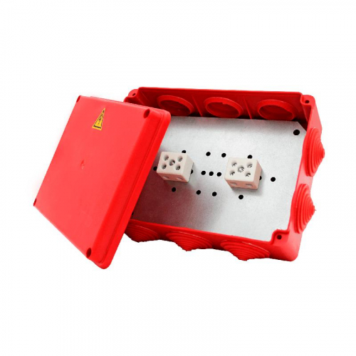 Коробка распределительная огнестойкая 190х140х70мм IP54 КРОПС-П5 FRJB-KM-P5-25-10-КРОПС-IP54 КРОПС-П5 для кабелей до 25кв.мм 10 клемм КМ KR0076 фото 2