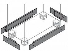 Фланец цоколя торц. 100х1200мм (уп.2шт) ABB ZN1200